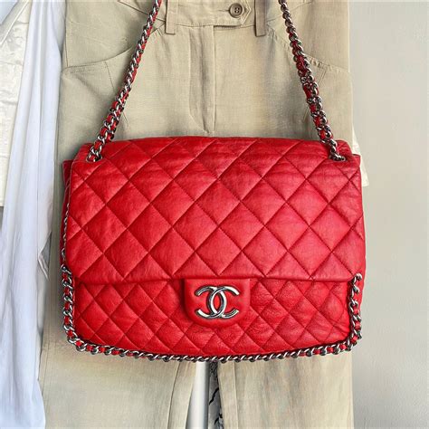 chanel red chain around maxi|chanel chain around for sale.